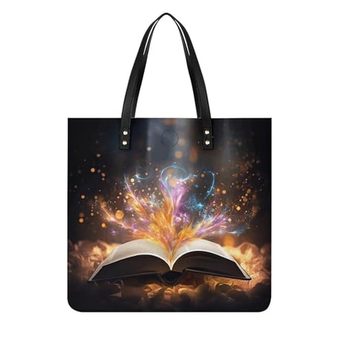 Open Book And Light Large Leather Handbags Women Fashion Handbag Multifunctional Travel Bag It Is A Great Gift for Mothers, Teachers, Friends, Bridesmaids