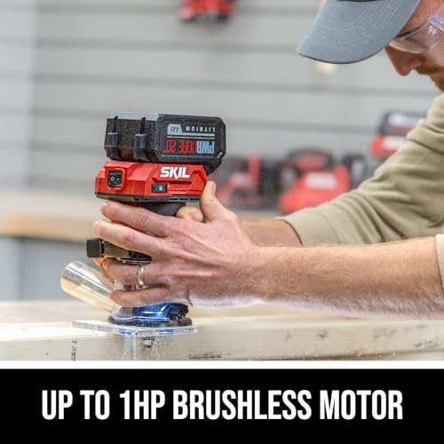 Image of SKIL 20V Brushless Compact Router Kit Including 4.0Ah Battery and 1 Hour Charger-RT1430B-10