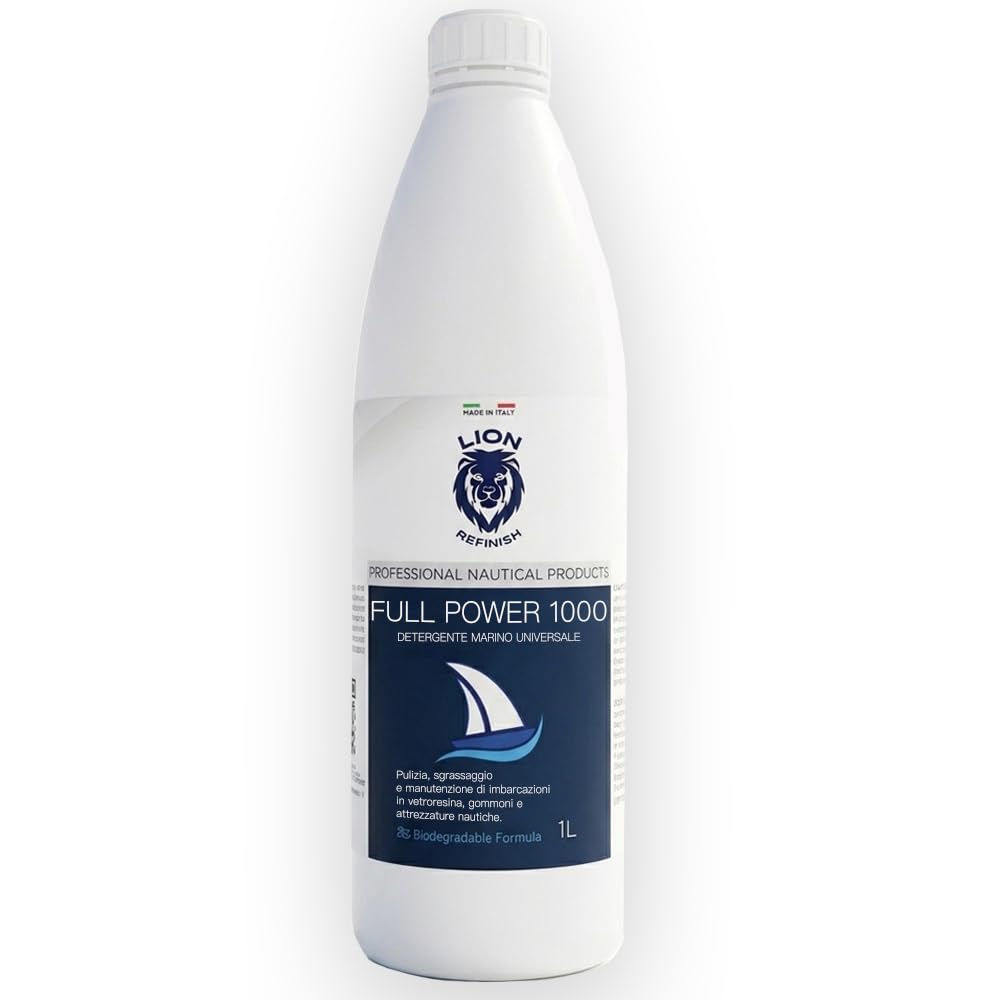 Degergente Marino Full Power 1000 per Imbarcazioni, Pulizia, sgrassaggio e manutenzione barca Lion Refinish