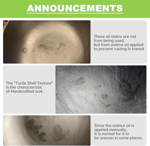 Refein Cast Iron Wok Non Stick, 30cm Induction Wok Large Capacity Deep Frying Pan with Thickened Flat Bottom, Professional Cast Iron Cookware Cooking Pot for Stir-Fry, Grilling, Cooking and Steaming - Image 8