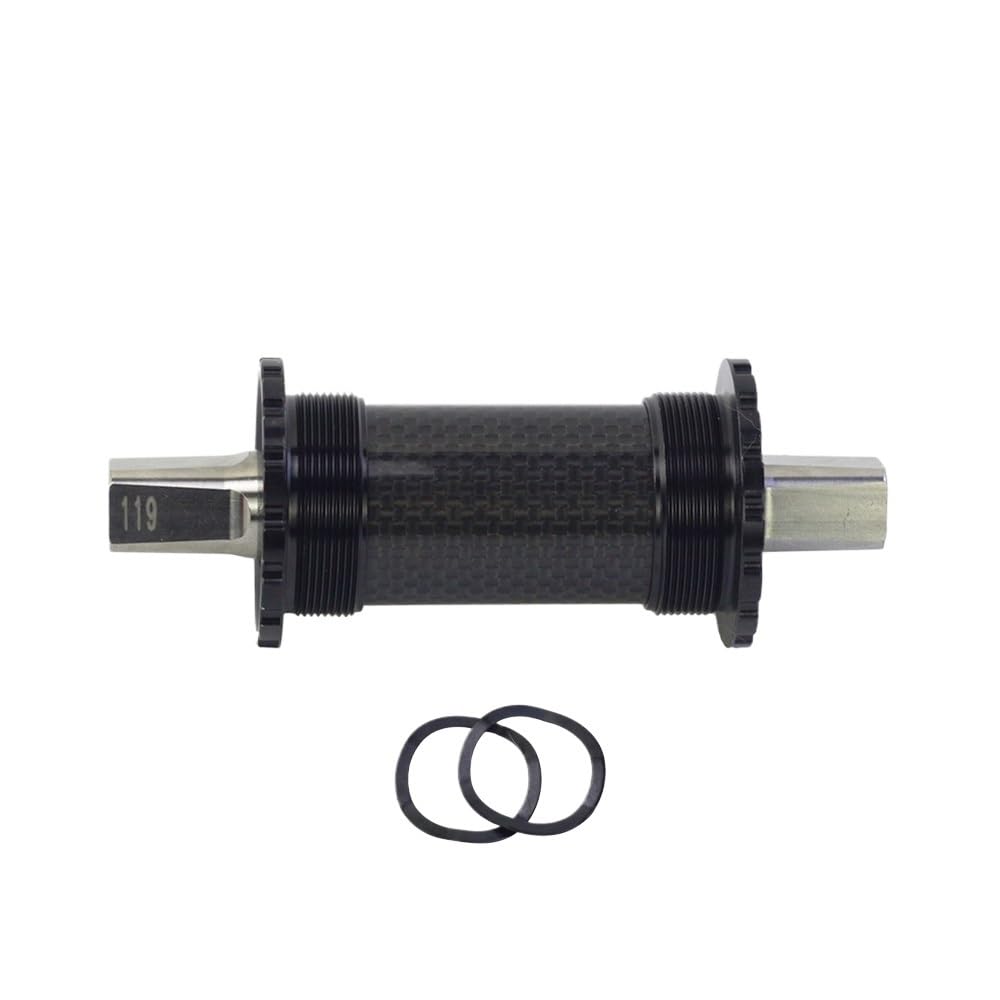 Tretlager Titan-Innenlager 119 mm for Fahrrad-Innenlager mit Gewinde, quadratischer Kegel Innenlager(Noir)