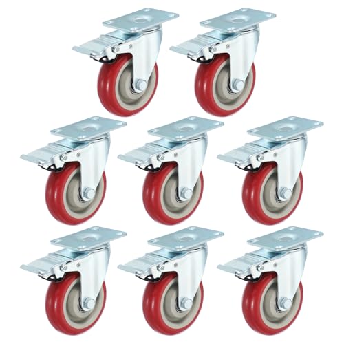 Roulettes pivotantes pour établi et meubles lourds PATIKIL, diamètre 10,2 cm