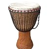 Afrikanische Djembe-Trommel, 33 cm Kopf, 65 cm Höhe, mit Tasche