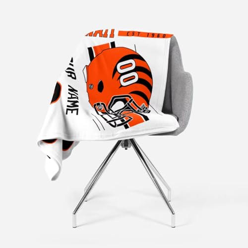 Image of Cincinnati Throw Blanket Custom Name and Number Personalized Gifts for Men and Women