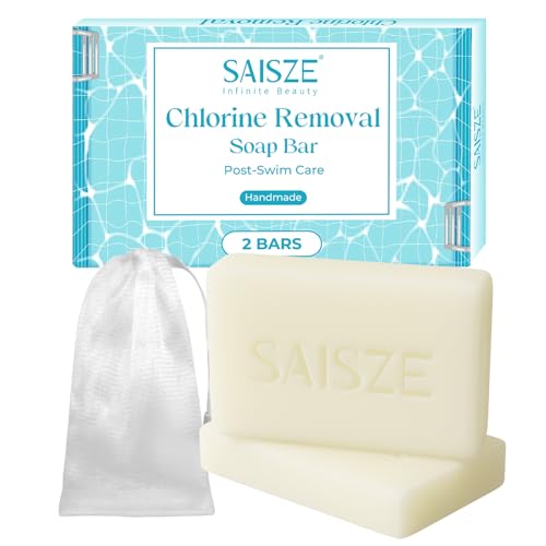 SAISZE Chlorine Removal Swimmers Soap, Vitamin C Body Wash Neutralizes and Washes Away Chlorine After Swimming for Swimmers and Athletes, 4 Ounce (Pack of 2