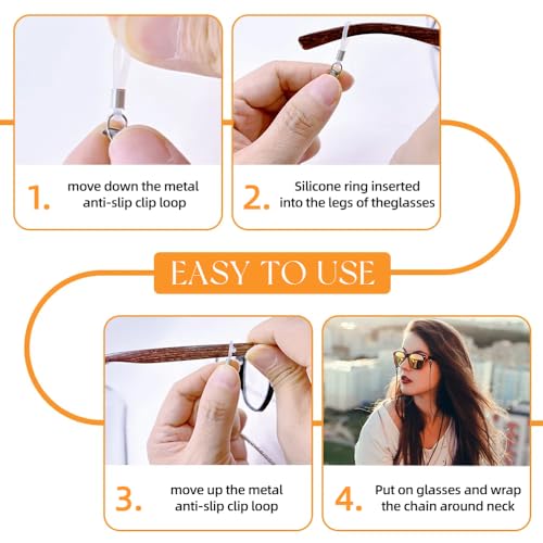 Image of Eyeglass Chain for Women Stylish,Stainless Steel Glasses Strap for Men Women,Eye Glasses Holders Around Neck