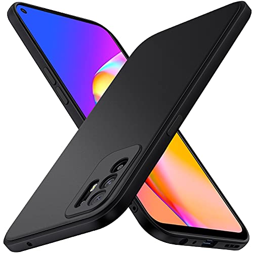 ivoler Negro Mate Funda para OPPO A94 5G con Protección de Cámara, Carcasa Protectora Antigolpes, Ultrafina Suave TPU Silicona Caso Delgada Anti-Choques Case