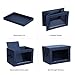 Homsorout Minimalist 6 Pack Large Fabric Storage Bins with Lids, Navy Blue, 14 Inch. - 6 Count, Ideal for Clothes, Books, CD, Bedroom, Living Room