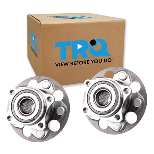 Image of TRQ Rear Left and Right Wheel Bearing and Hub Assembly Set 2 Piece Compatible with 19-23 Toyota RAV4 All Wheel Drive 20-23 Camry All Drive 21-23 Venza 22-23 Corolla Cross