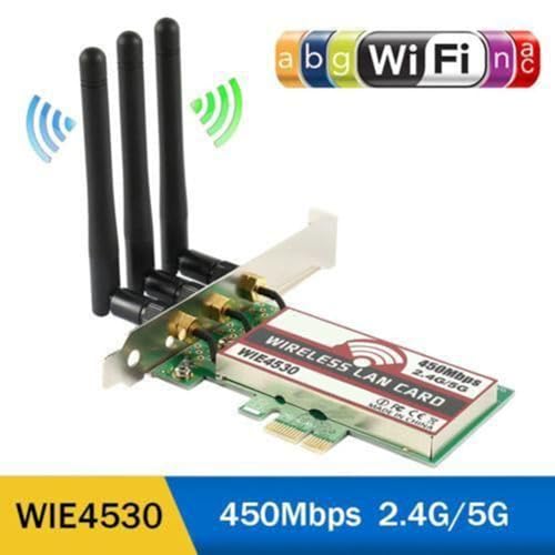 Adaptador WiFi Dual Band 2.4G 5G, Tarjeta de Red Inalámbrica PCIe USB para PC, con Soporte Anti Burning para Placa Madre miniatura 2