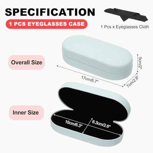 Image of PATIKIL Hard Shell Eyeglasses Case, PU Leather Large Glasses Case Litchi Grain Protective Sunglasses Organizer for Women Men