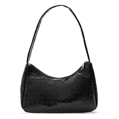 SOBW Shoulder Y2k Bags,Underarm Purses,Crossbody Bags, Cute Women Handbags,PU Leather Purses,Solid Color Alligator PatternCasual Underarm Bag Ladies Top-handle Cover