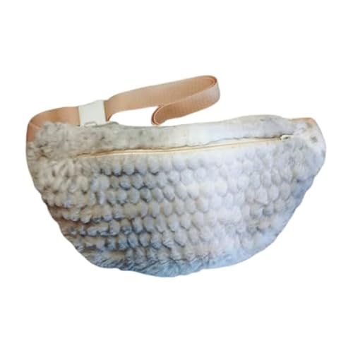 Générique - Sac banane peluche ivoire toute douce. fausse fourrure. Style chaleureux, banane douillette, élégante, cadeau pour elle, unisexe, cadeau épouse, mamn maie, sœur, fiancée