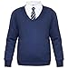 A2Z 4 Kids Girls Boys Unisex Club Scouts School Uniform V Neck Jumper - V Neck Jumper Navy 9-10