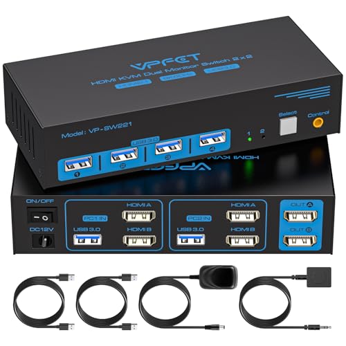 CMSTEDCD 8K Dual Monitor KVM