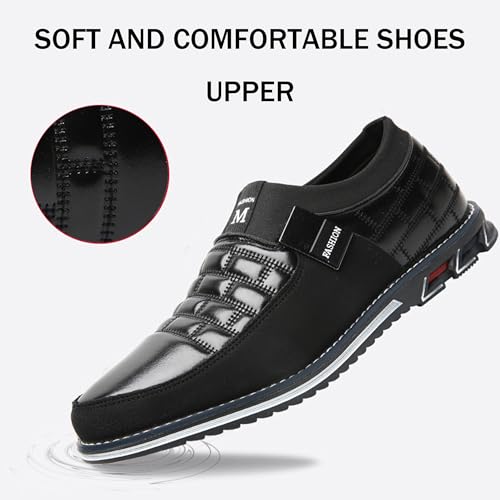 Mens Casual Shoes Sneakers Oxford Comfort Walking Shoes for Male Slip-On Business Work Office Dress Drive Shoes4