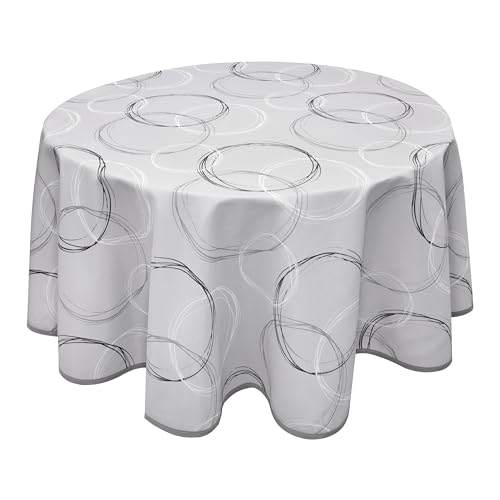 Valia Home® Nappe enduite de téflon pour l'intérieur et l'extérieur, Disponible en 6 Motifs | Nappe Lavable, Hydrofuge et résistante aux salissures grâce...