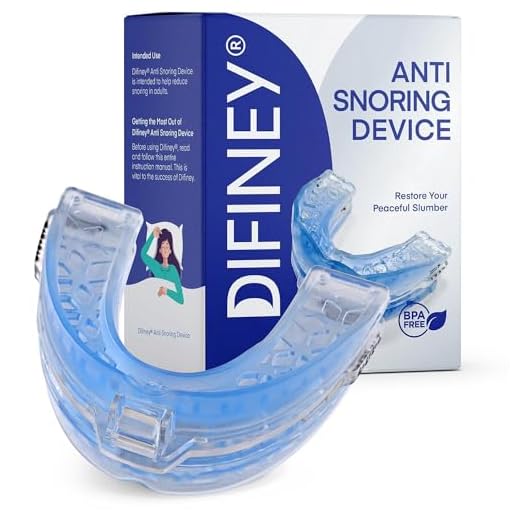 Difiney Anti Snoring Device: FDA-Cleared Anti Snoring Mouthpiece – Adjustable Snore Stopper Mouth Guard for Men & Women to Sleep Better – Reusable Nighttime Use with Storage Case