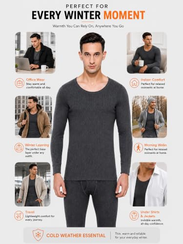 Image of BODYCARE Men's Slim Fit Thermal Top Round Neck Full Sleeves Pack Of 1