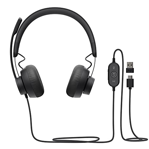 ロジクール 有線 USB ヘッドセット Microsoft Teams 認定 ノイズキャンセリング マイク付き Zone Wired ZONEWMS Zoom Skype 対応 USB-C Mac PC パソコン ヘッドフォン ヘッドホン 国内正規品 2年間メーカー保証 ブラックのサムネイル