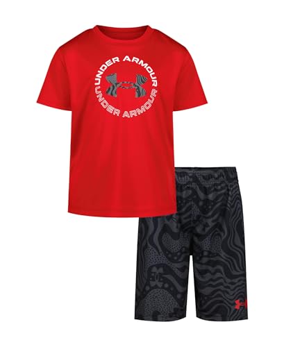 Image of Under Armour Boys 2-piece Short Sleeve Graphic T-Shirt and Shorts Set, Lightweight & Breathable