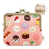 [AYANOKOJI] 平 親子 がま口 コンパクト 財布 日本製 (ガマグチヨタカと和菓子 桃花)