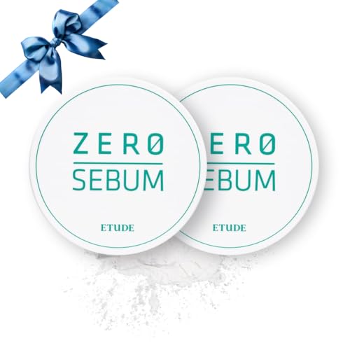 Image of ETUDE Zero Sebum Drying Powder Duo Set 0.14 Ounce*2 (4g*2) | Lightweight Oil Control No Sebum Loose Face Powder with 80% Mineral | Long Lasting, Makes Skin Downy, Korean Makeup, Kbeauty