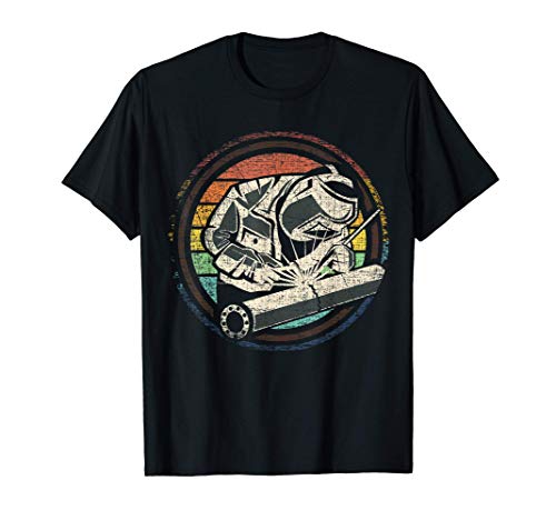 Regalos de soldador Ventaja de soldadura divertida Retro Camiseta
