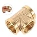 Mobestech Copper Pipe Tee Fitting Durable Connector for Plumbing Systems Efficient Heat Transfer Design for Industrial Applications and Diy Projects