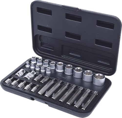 KS Tools 911.4301-2 Coffret de douilles et d'embouts 14 Torx percé 30 mm et 75 mm 30 pièces
