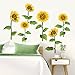 decalmile Pegatinas de Pared Girasol Vinilos Decorativos Flores de Jardín Adhesivos Pared Habitación Infantiles Dormitorio Salón