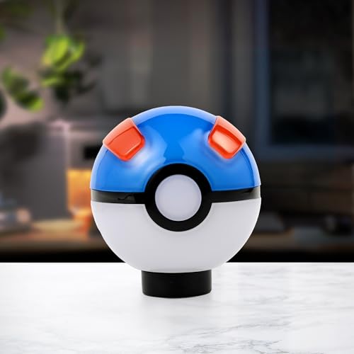 Ukonic Pokmon Great Ball Mood Light LED Desk Lamp & Collectible Room Decor for Gaming Setups Bedrooms Offices & Pokmon Fans