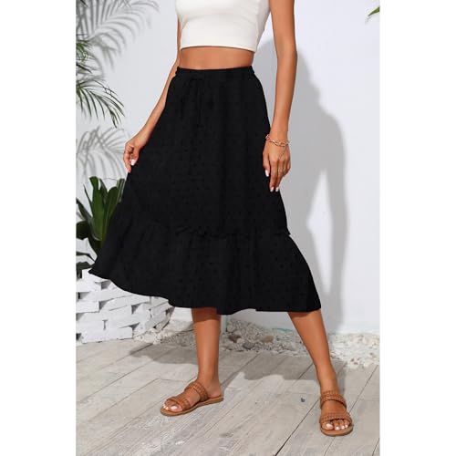 Image of Witsmile High Waist Tiered Skirts for Women Flowy Skirts for Women Long Length with Pockets 2026 Fashion Trendy