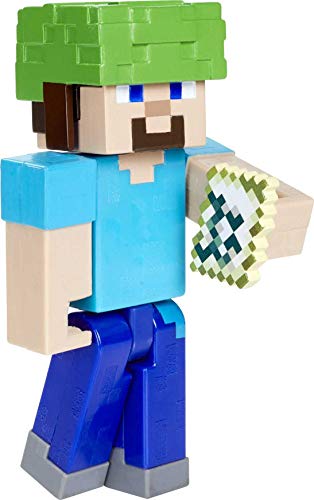 Minecraft Underwater Steve 3.25" Scale Video Game Authentic Action Figure With Accessory And Craft-A-Block #TOP4