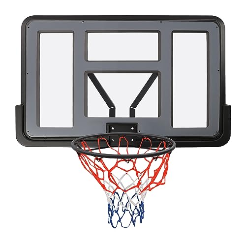 Wall Mounted Basketball Hoops, Basketball Backboard Rim Combo, Basketball Goal System, Outdoor Basketball Hoops, 44 Inch Backboard, Shatterproof.