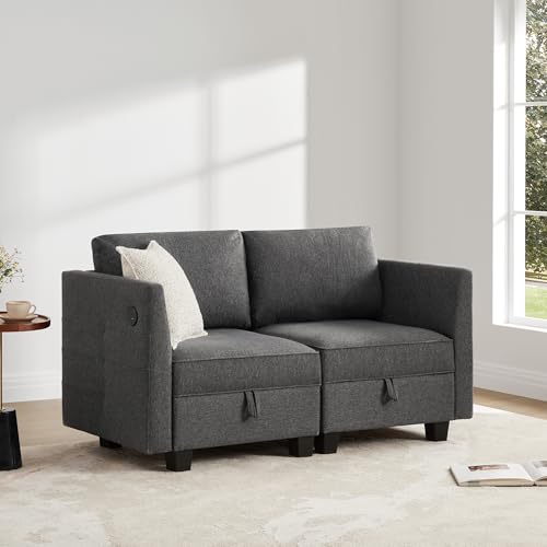 KISLOT Modular Sectional Sofa 60" Loveseat with Storage Modern Convertible Couch with USB Port for Small Space,Apartment,Bedroom KISLOT Modular Sectional Sofa 60" Loveseat with Storage Modern Convertible Couch with USB Port for Small Space,Apartment,Bedroom