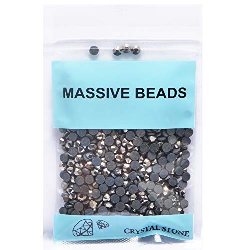 Image of 3000 Pieces Hot Fix Glass Flatback Rhinestones HotFix Round Crystal Gems (Silver Flare, SS10)