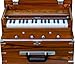 Harmonium Traveler, Portable Folding with 4 Stops, 2½ Octaves, Teak, Wood, 18 x 12 x 7 Inches, 8 KG, Bass-Male Reed, 440 Hz, with Coupler and Gig Bag, Harmonium BINA no. 23B Dx