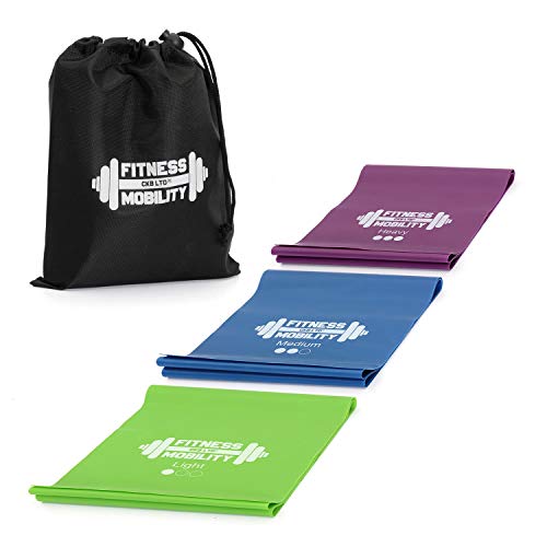 1,5 m Stretch Resistance Bands Set van 3 van CKB LTD - Natuurlijke Latex met 3 Niveaus Workout Weerstandsbanden Set voor Vrouwen Mannen Ideaal voor Pilates Rehab Mobiliteit Flex Kracht Oefening - Afbeelding 3