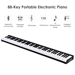 KEMNGO Piano numérique 88 Touches, Clavier électronique Portable Pleine Grandeur, Clavier MIDI, Haut-parleurs intégrés… - Les Beatles, Paul McCartney, John Lennon, RIngo Starr, George Harrison KEMNGO Piano numérique 88 Touches, Clavier électronique Portable Pleine Grandeur, Clavier MIDI, Haut-parleurs intégrés… – Image 2