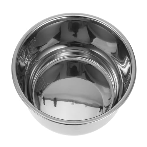 ABOOFAN Revestimiento de olla arrocera olla electrica a presion forro de cocina eléctrica olla interior instantánea bote antiadherente olla de olla de cocción lenta Acero inoxidable Plata