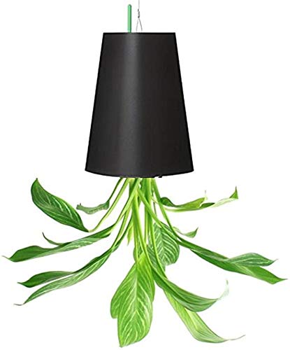 RRMMAN Upside-Down Planter Hanging Flower Pot Planter for Balcony Garden Home Decoration,Upside-Down Plant Flower Pot Hanging Planter (Black)