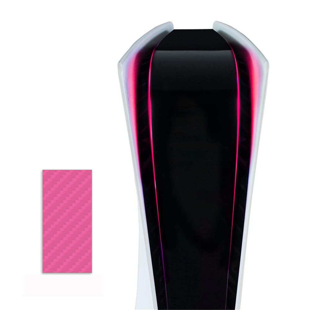 Pink Light Bar LED Carbon Fiber Texture Sticker Self-Adhesive for PlayStation 5 Accessories
