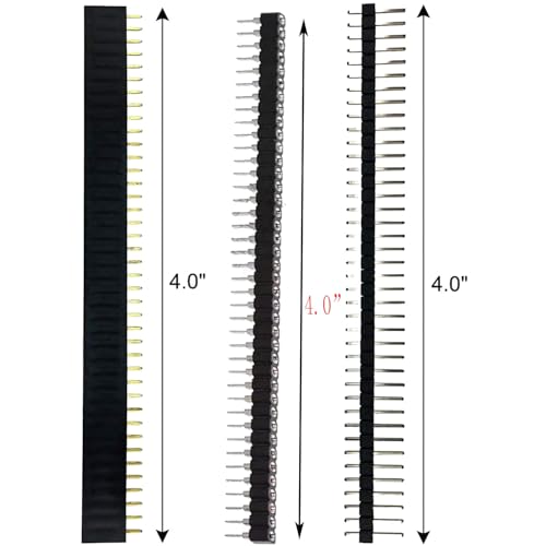 Conector de pines de 2,54 mm macho y hembra: kit de tiras para placas de circuito PCB 4