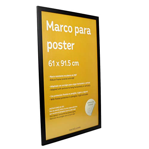 Marco negro tamaño 61x91,5cm. Marco negro para fotos, posters, diplomas, …