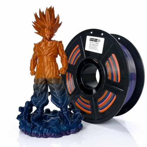 Image of PETG Orange Purple Filament 1.75mm, Multicolor Gradient 3D Printer Filament, Orange Purple Blue Color Changing PETG, Smooth Printing,1kg