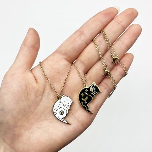 Cat Matching Necklaces Best Friend Necklaces Fashion Couples Pendant Heart Friendship Necklace For 22