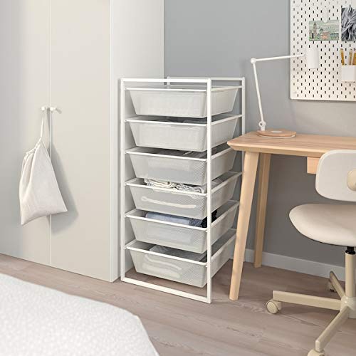 JONAXEL Telaio con cestini in rete, 50x51x104 cm per uso domestico e ufficio. Sistema JONAXEL. Sistemi di soluzioni di storage. Archiviazione e organizzazione. Ecologico.