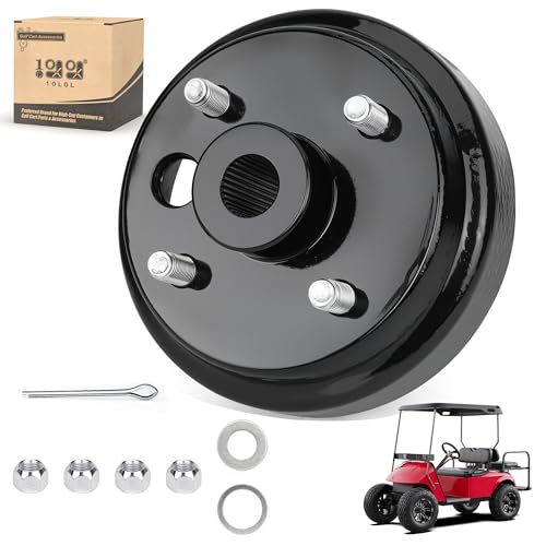 10L0L Golf Cart Brake Drum Hub Assembly for EZGO 1991-up with 4 Cycle Gas Engines, Replace OEM 21807-G1 21807G1 41843-94