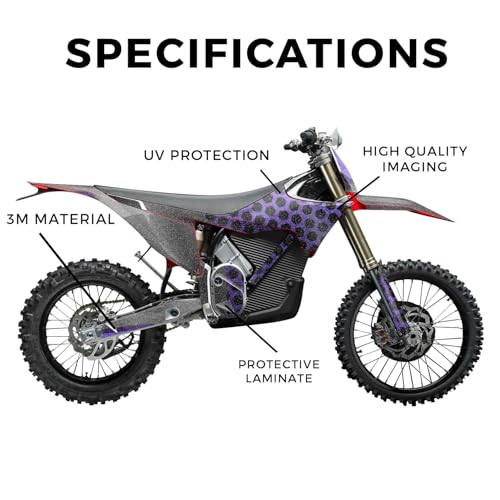 Image of Glossy Glitter Stark Varg MX 2023-2025 Graphics Kit Wrap - Hex Purple - Varg MX Skin - Premium 3M Vinyl Protective Wrap Decal Cover - Easy to Apply | Crafted in The USA by MightySkins
